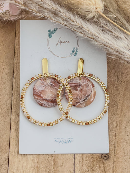 Z'Archives - Marbré #15 - Boucles d'oreilles