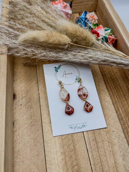 Z'Archives - Marbré #06 - Boucles d'oreilles