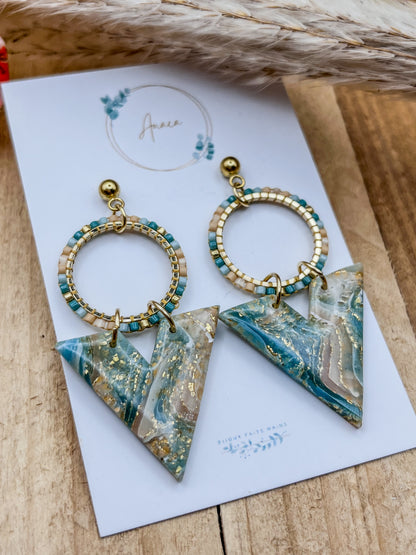 Z'Archives - Marbré #02-2 - Boucles d'oreilles