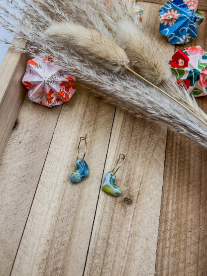 Z'Archives - Marbré #01-2 - Boucles d'oreilles