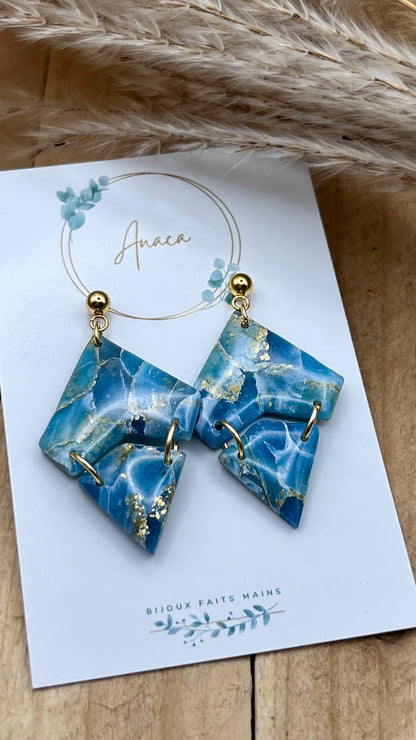 Z'Archives - Marbré #04-1 - Boucles d'oreilles