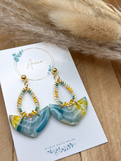 Z'Archives - Marbré #01-1 - Boucles d'oreilles