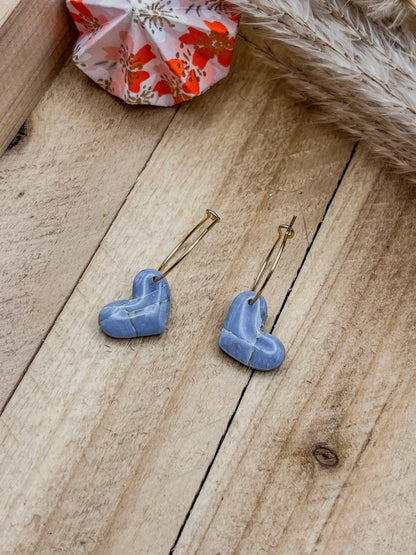 Z'Archives - Marbré #14-1 - Boucles d'oreilles