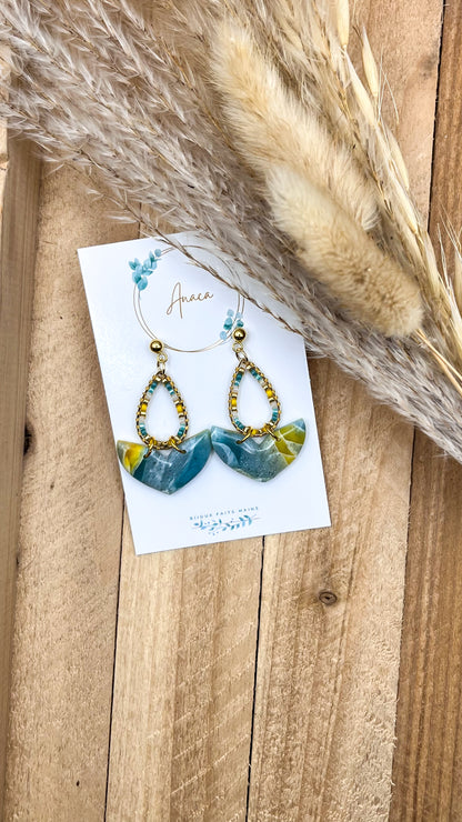Z'Archives - Marbré #01-1 - Boucles d'oreilles