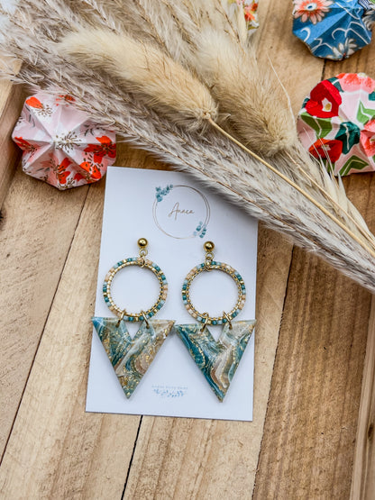Z'Archives - Marbré #02-2 - Boucles d'oreilles