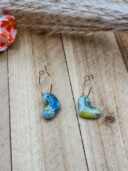 Z'Archives - Marbré #01-2 - Boucles d'oreilles