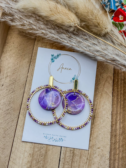 Z'Archives - Marbré #05-2 - Boucles d'oreilles