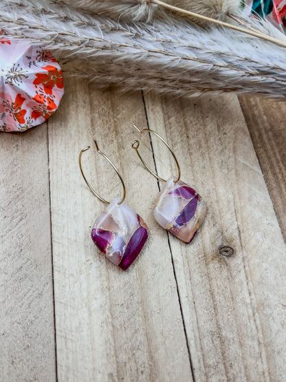 Z'Archives - Marbré #10 - Boucles d'oreilles