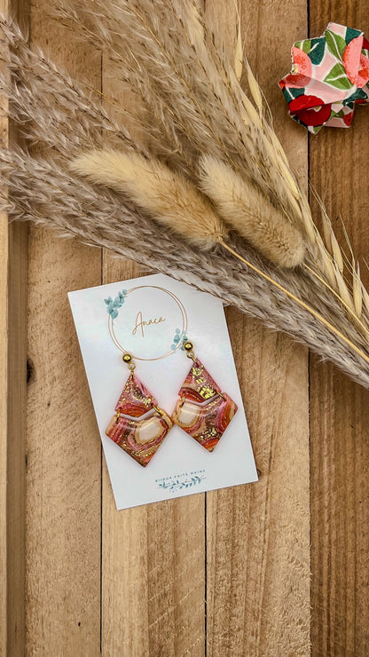 Z'Archives - Marbré #03-1 - Boucles d'oreilles