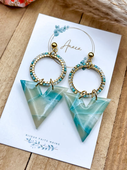 Z'Archives - Marbré #09 - Boucles d'oreilles