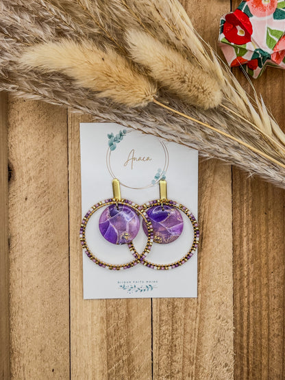 Z'Archives - Marbré #05-2 - Boucles d'oreilles