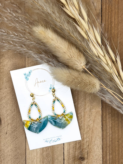 Z'Archives - Marbré #01-1 - Boucles d'oreilles