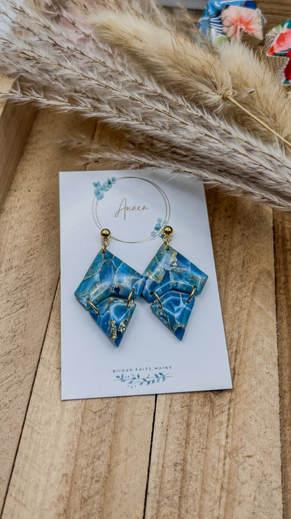 Z'Archives - Marbré #04-1 - Boucles d'oreilles
