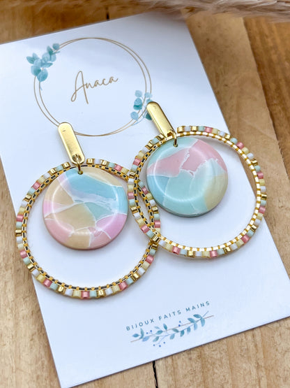 Z'Archives - Marbré #07 - Boucles d'oreilles