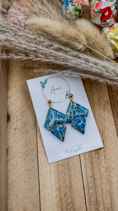 Z'Archives - Marbré #04-1 - Boucles d'oreilles