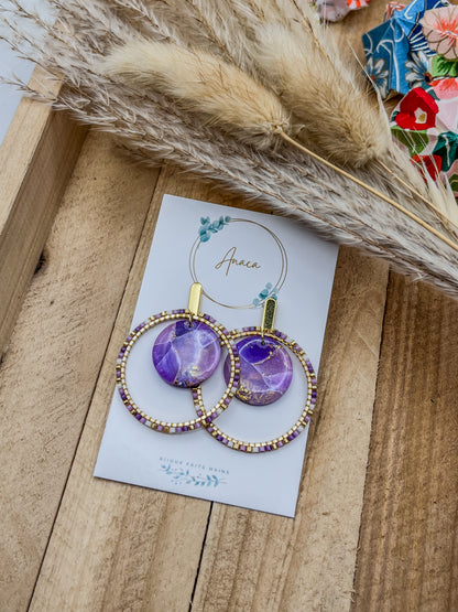 Z'Archives - Marbré #05-2 - Boucles d'oreilles