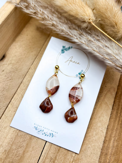 Z'Archives - Marbré #06 - Boucles d'oreilles