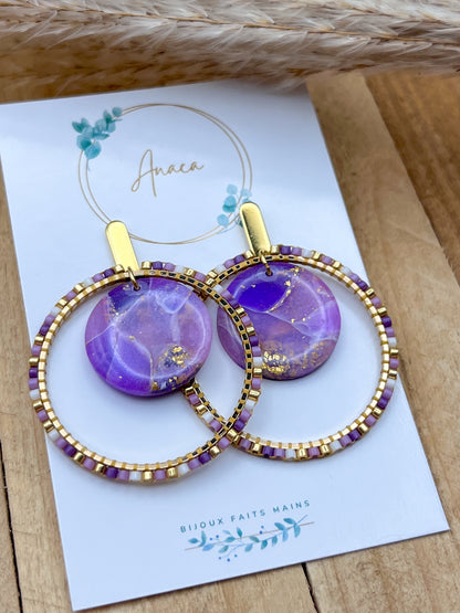 Z'Archives - Marbré #05-2 - Boucles d'oreilles