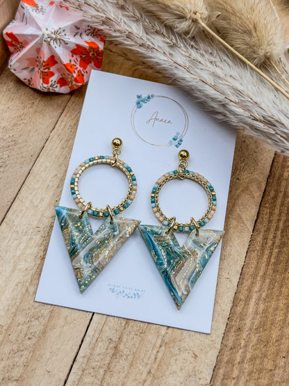 Z'Archives - Marbré #02-2 - Boucles d'oreilles