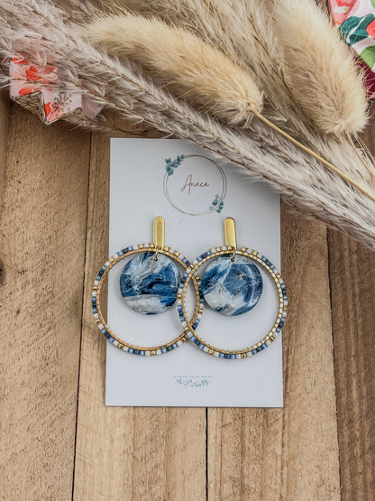 Z'Archives - Marbré #08-2 - Boucles d'oreilles