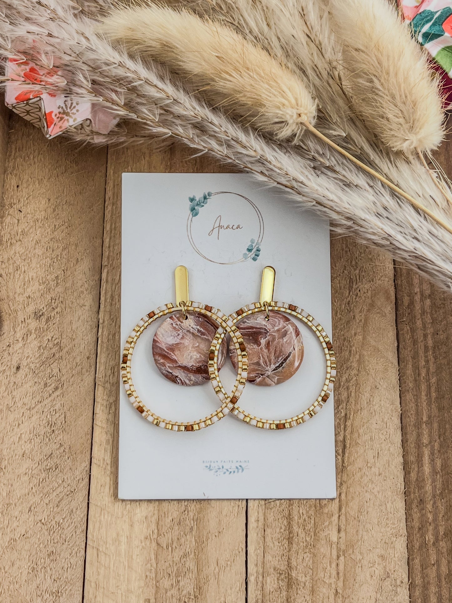 Z'Archives - Marbré #15 - Boucles d'oreilles