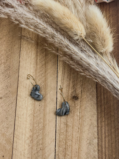 Z'Archives - Marbré #20-3 - Boucles d'oreilles