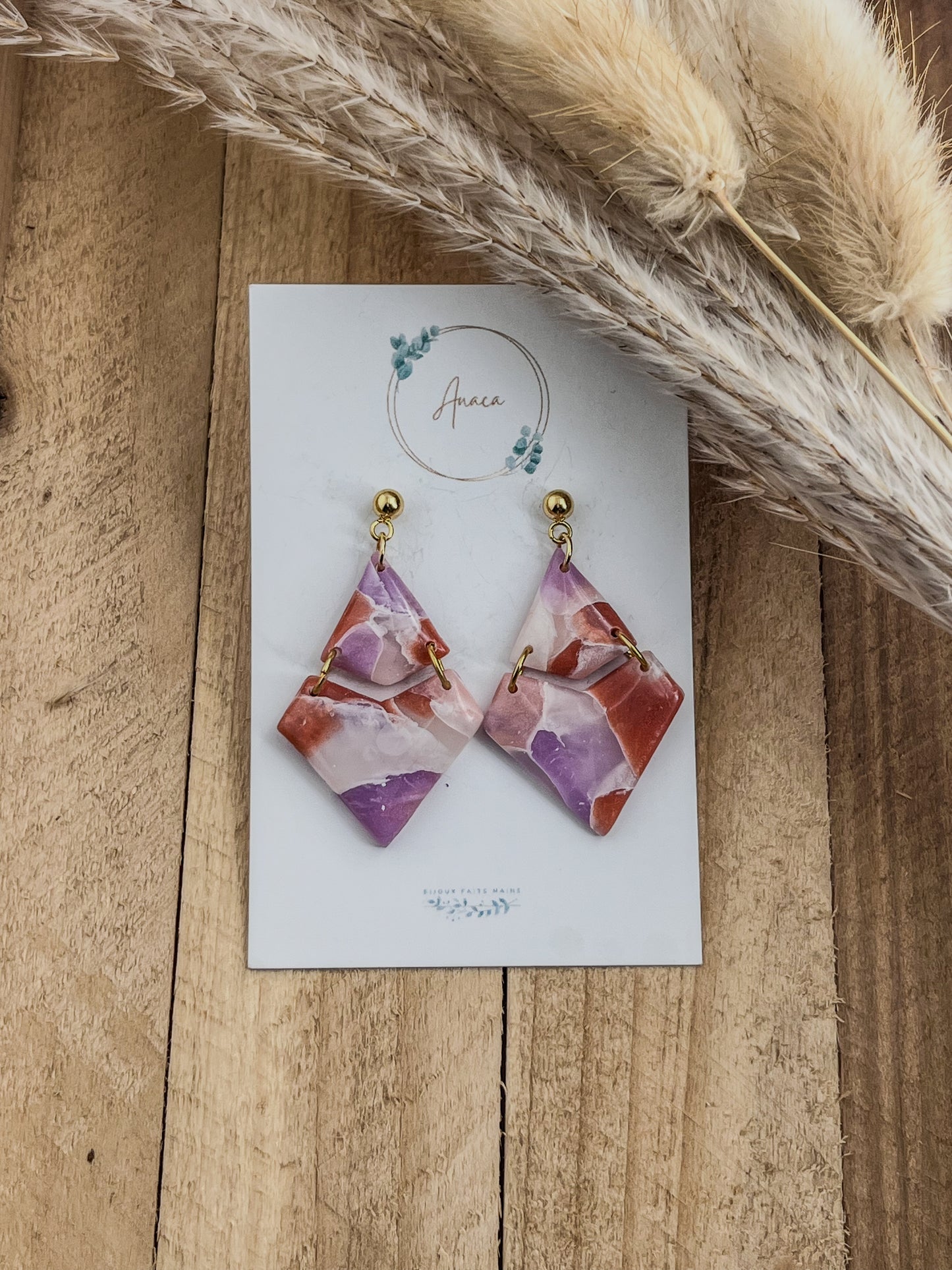 Z'Archives - Marbré #16 - Boucles d'oreilles