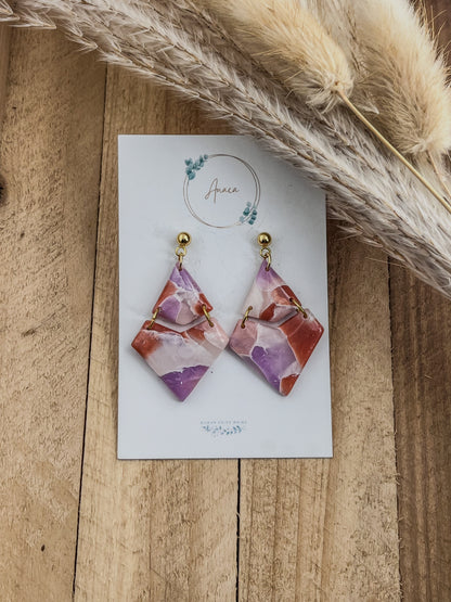 Z'Archives - Marbré #16 - Boucles d'oreilles