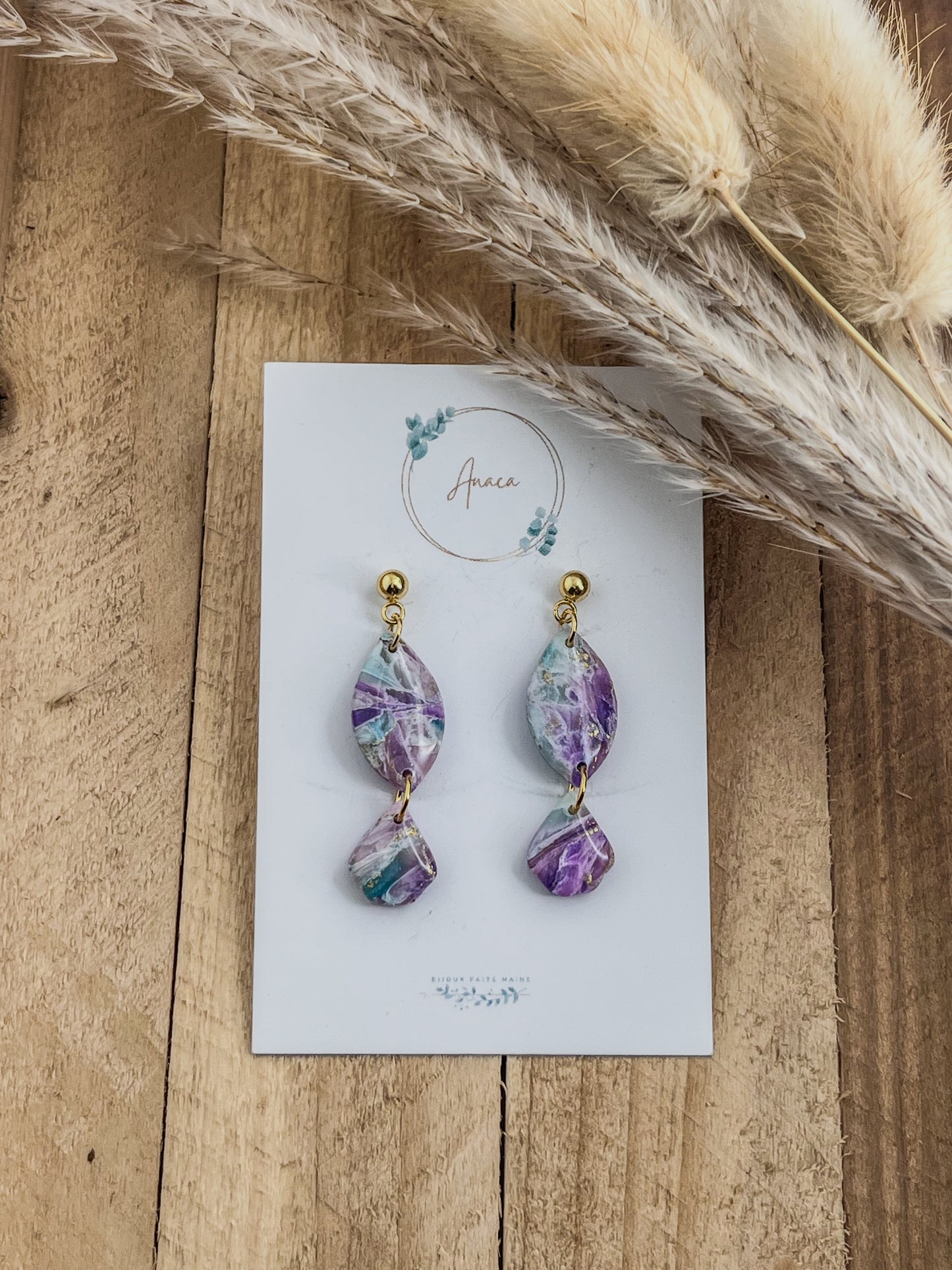 Z'Archives - Marbré #17 - Boucles d'oreilles