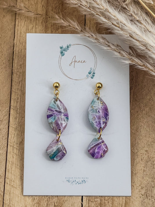 Z'Archives - Marbré #17 - Boucles d'oreilles