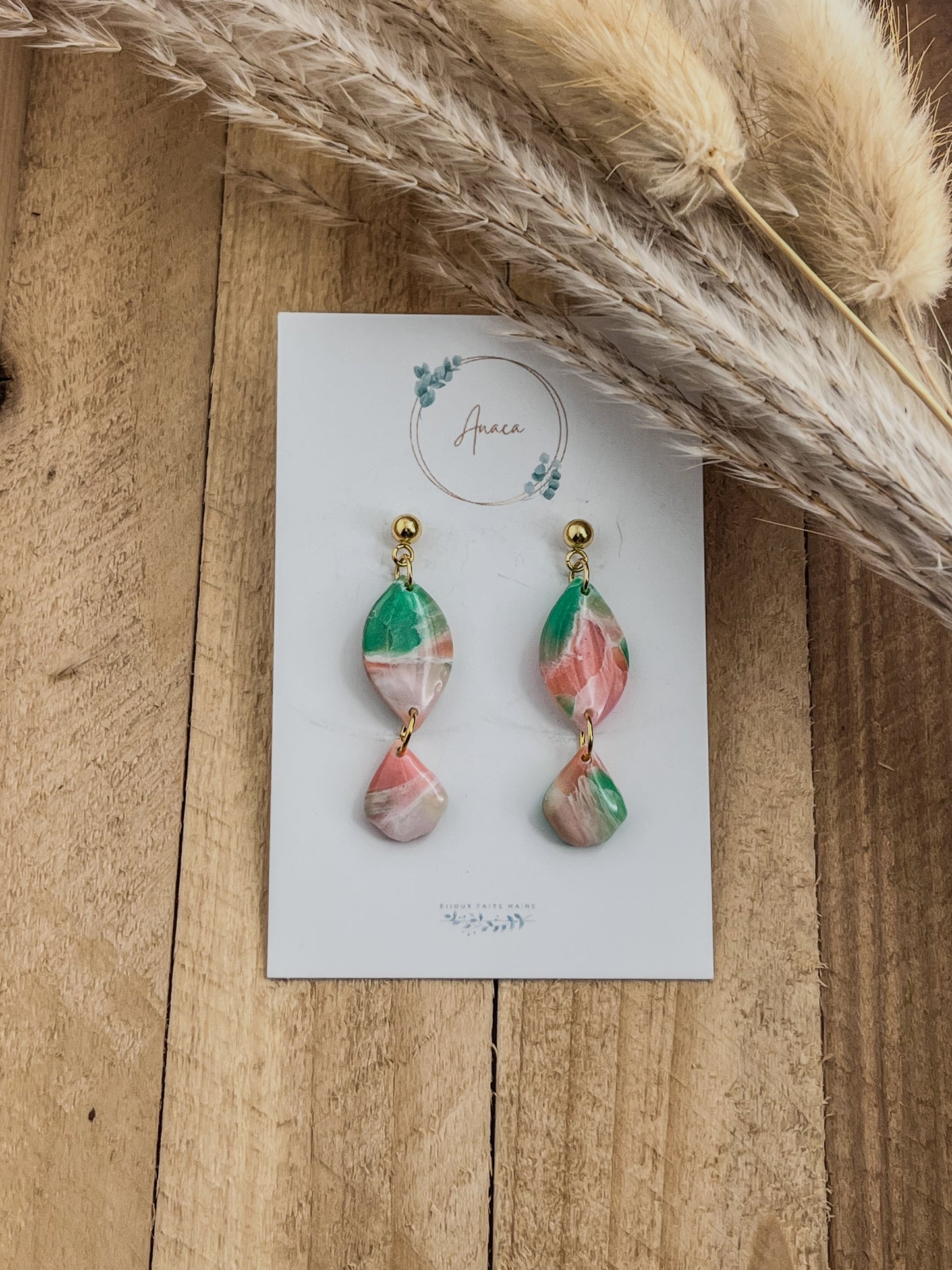 Z'Archives - Marbré #18 - Boucles d'oreilles
