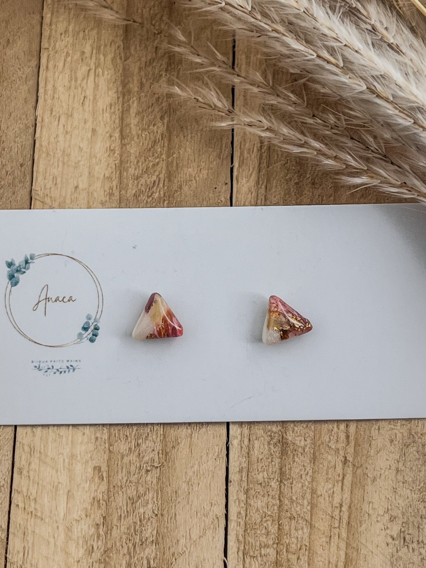 Z'Archives - Marbré #3-2 - Boucles d'oreilles