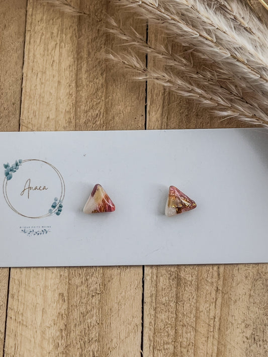 Z'Archives - Marbré #3-2 - Boucles d'oreilles