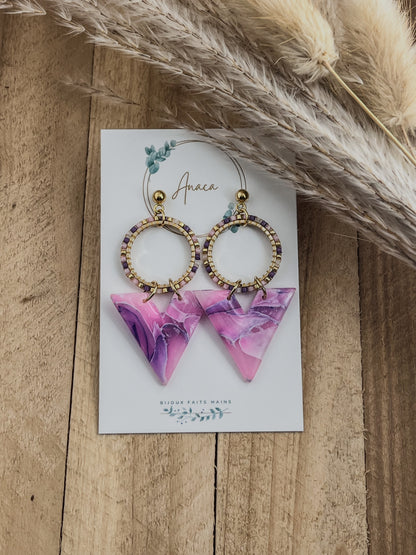 Z'Archives - Marbré #19-2 - Boucles d'oreilles