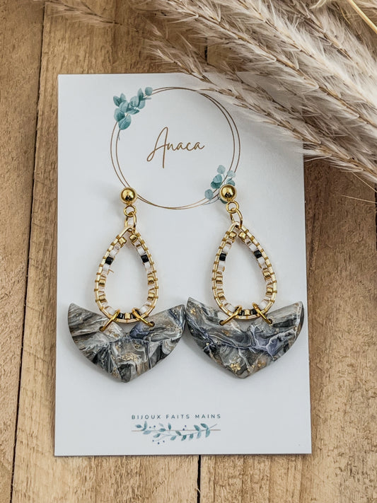 Z'Archives - Marbré #20-1 - Boucles d'oreilles