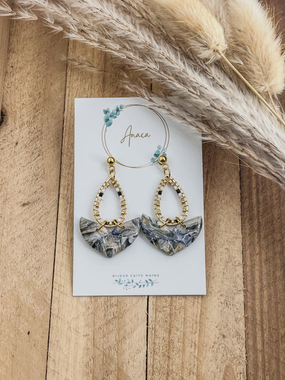 Z'Archives - Marbré #20-1 - Boucles d'oreilles