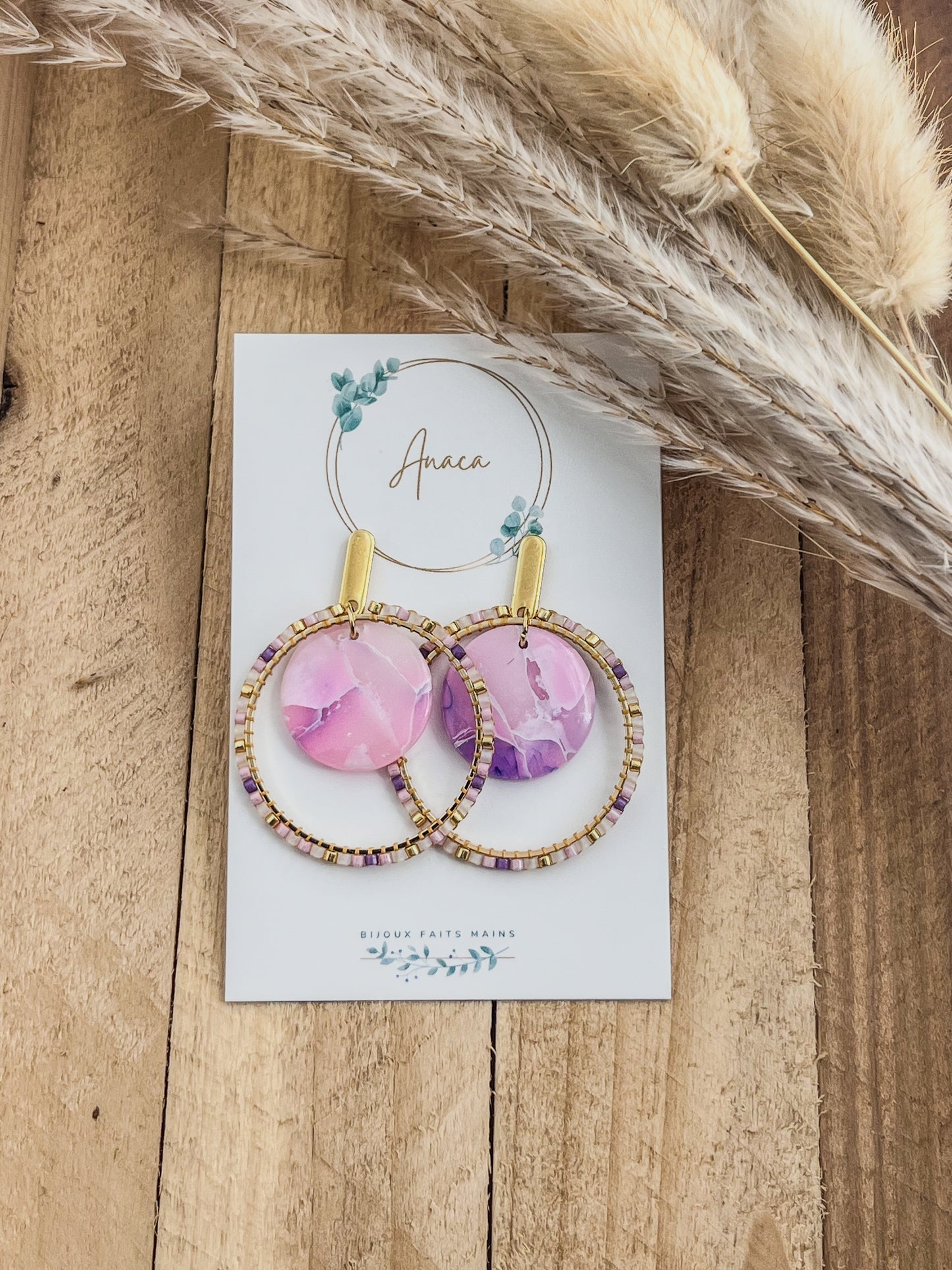 Z'Archives - Marbré #19-1 - Boucles d'oreilles