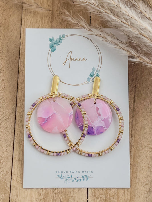 Z'Archives - Marbré #19-1 - Boucles d'oreilles